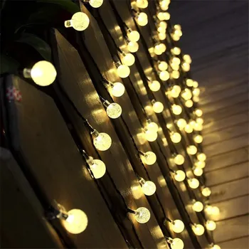 

10M/20M/30M Bubble bulb led string lights outdoor waterproof Crystal ball fairy garland light for party wedding Backyard Patio