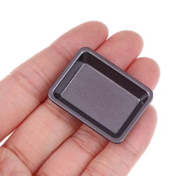 

1/12 Dollhouse Miniature Accessories Mini Metal Plate Dollhouse Miniature Baking Tray for Doll House Decoration