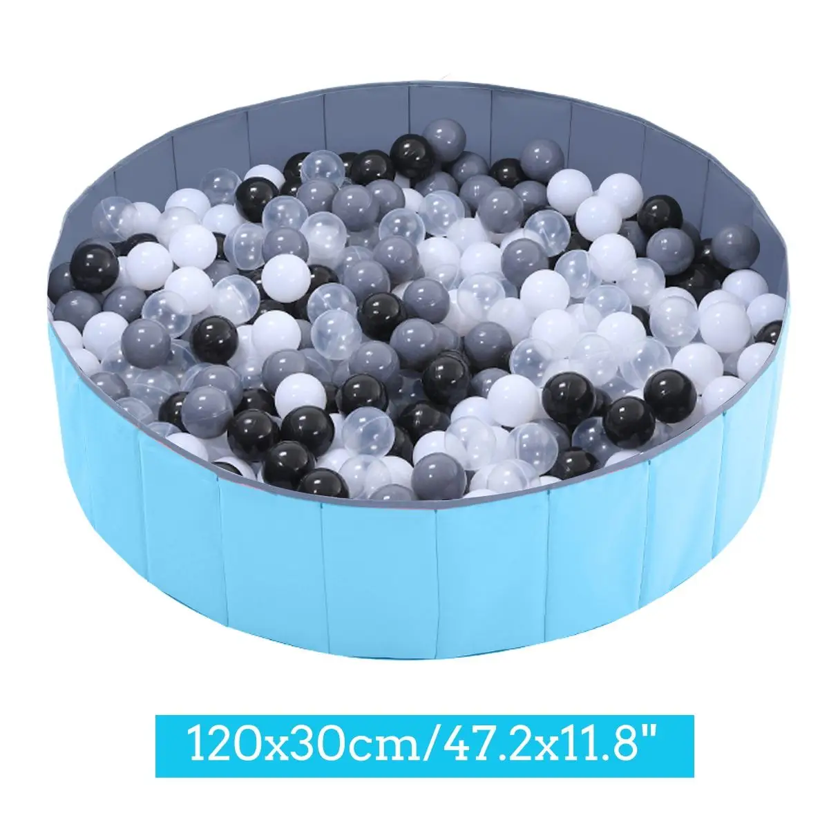 BlueGrey Ball 120x30 Детский манеж, блестящий мяч, ямы, складной мяч, бассейн, 100 шт, Океанский шар, игрушка, моющийся, складной забор, 3 размера - Цвет: BlueGrey Ball 120x30