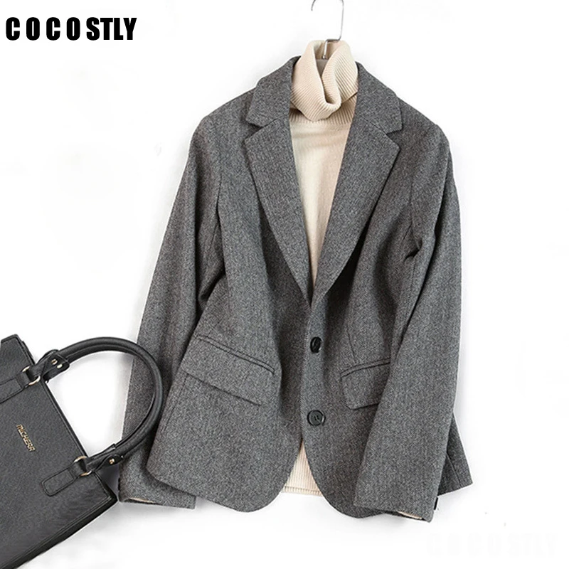 woolen-blazer-women-jacket-winter-new-high-quality-vintage-british-style-herringbone-casual-suit-women-grey-blazers-women