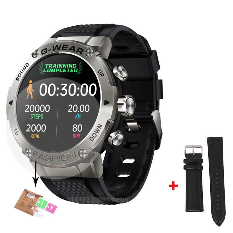 Sports Smart Watch Men BT Phone Call Customize Watch Faces Music Fitness Tracker Super Long Standby Smartwatch Android IOS K28H 