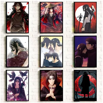 

Modern Home Decor Anime Naruto Akatsuki Sasuke Kakashi Itachi Uchiha Poster Wall Art Canvas Printed Paintings Modular Pictures