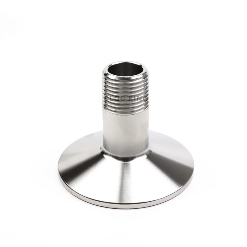 1pcs 1/8" 1/4" 3/8" 1/2" 3/4" 1" BSPT Male x 1.5" 2" Tri Clamp Thread Ferrule Coupler SS304/316L Stainless Sanitary for Pipe Fitting,Water Pipe Fitting,Hose Pipe Fitting,Tee Adapter