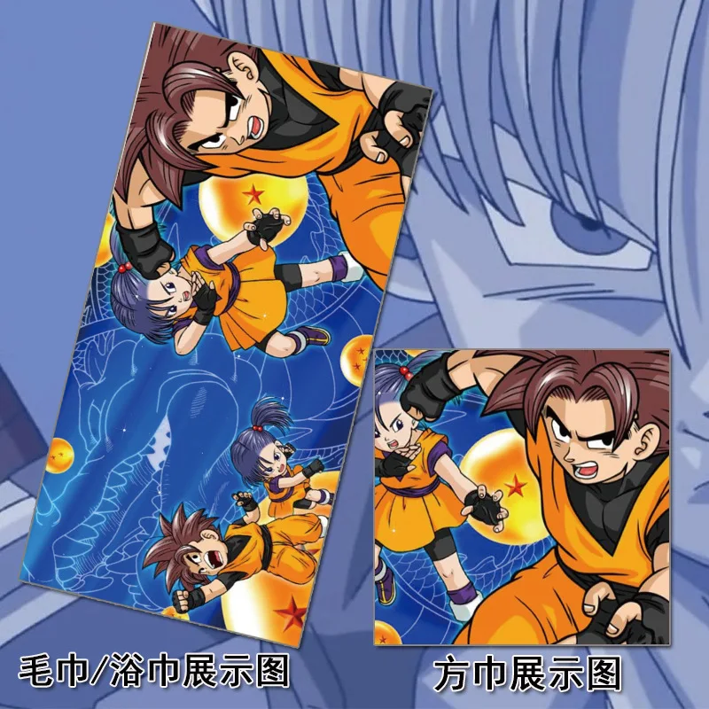 1 Полотенце Dragon Ball, Супер Saiyan Son Goku, пляжное полотенце из микрофибры, s, аниме, для путешествий, для детей, взрослых, детей, лицо, 70x140 см - Цвет: 1
