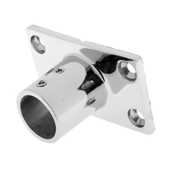 

4*Boat Hand Rail Fitting 1inch- 90 Degree Rectangular Base-316 Stainless Steel Silver Durable Auto Parts