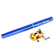 Портативные мини-карманные удочки в форме ручки, Удочка из алюминиевого сплава, рыбная ручка, рыболовные снасти с приманкой, аксессуары для катушек