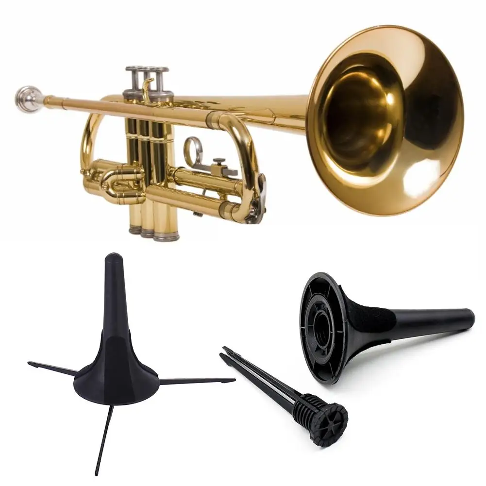 Portable Trumpet Tripod Holder Stand with Detachable& Foldable Metal Leg Metal+ Plastic