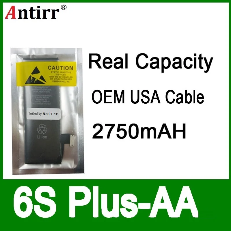 10pcs/lot Real Capacity China Protection board 2750mAh 3.7V Battery for iPhone 6S PLUS zero cycle replacement repair parts 6SPAA
