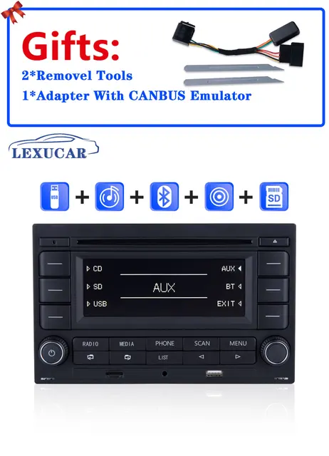  Autoradio RCN210 Bluetooth Lecteur CD, USB, MP3, port