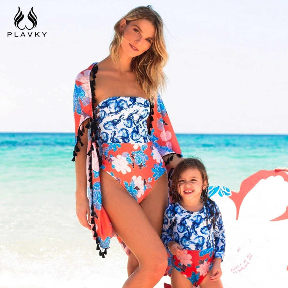 

Sexy Blue Floral Bandeau One Piece Swimsuit Women High Waist Swim Bath Suit Woman 2020 Strappy String Swimwear Tankini Monokini