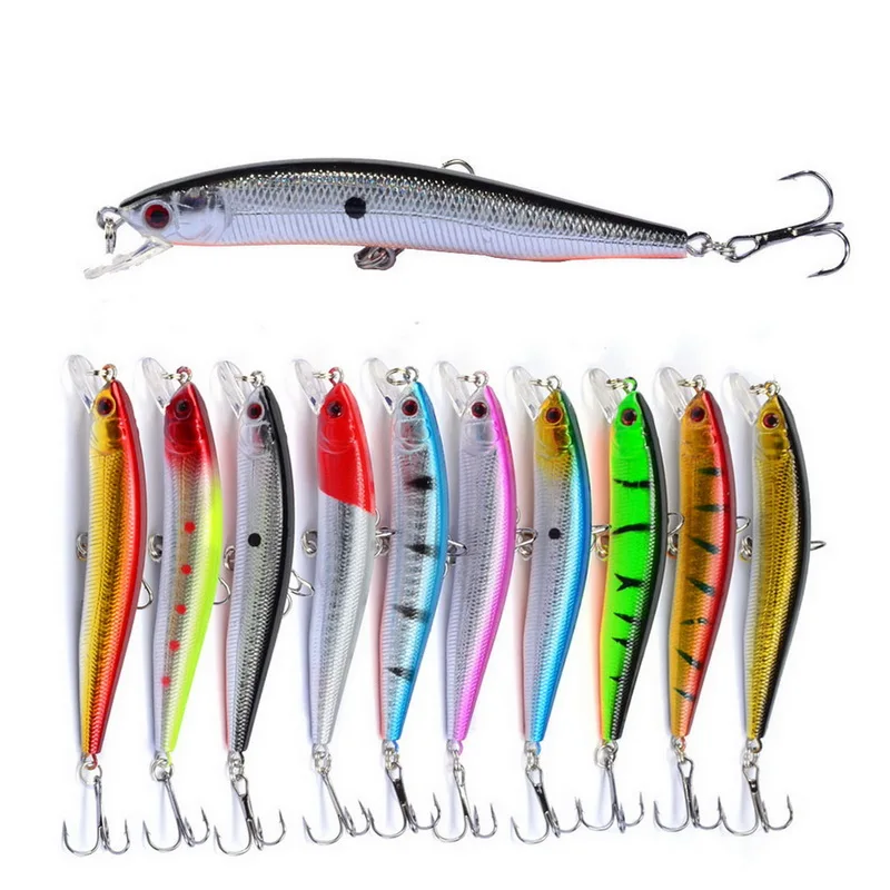 

1pcs 8g 10cm Minnow Fishing lures Peche Bass Trolling Isca Artificial Hard Bait Crankbait Carp Wobbler For Fishing Tackle