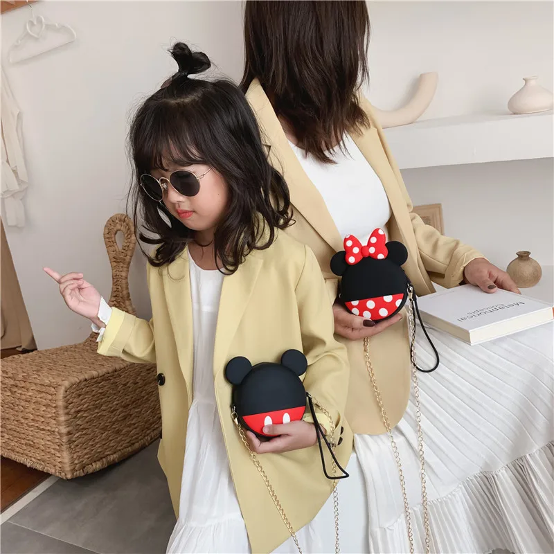 Кошелек для девочек с рисунком из мультфильма Q UNCLE, кавайный мини-кошелек с цепочкой на молнии, силиконовая сумка для хранения ключей для наушников, мини-сумка через плечо