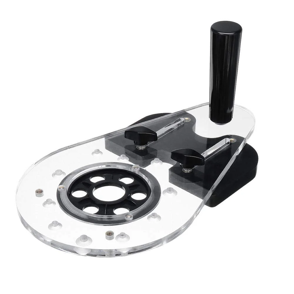 

DIY Easy Operate Woodworking Professional Drill Punch Locator Precise Thick Durable Router Base Universal Acrylic Practical