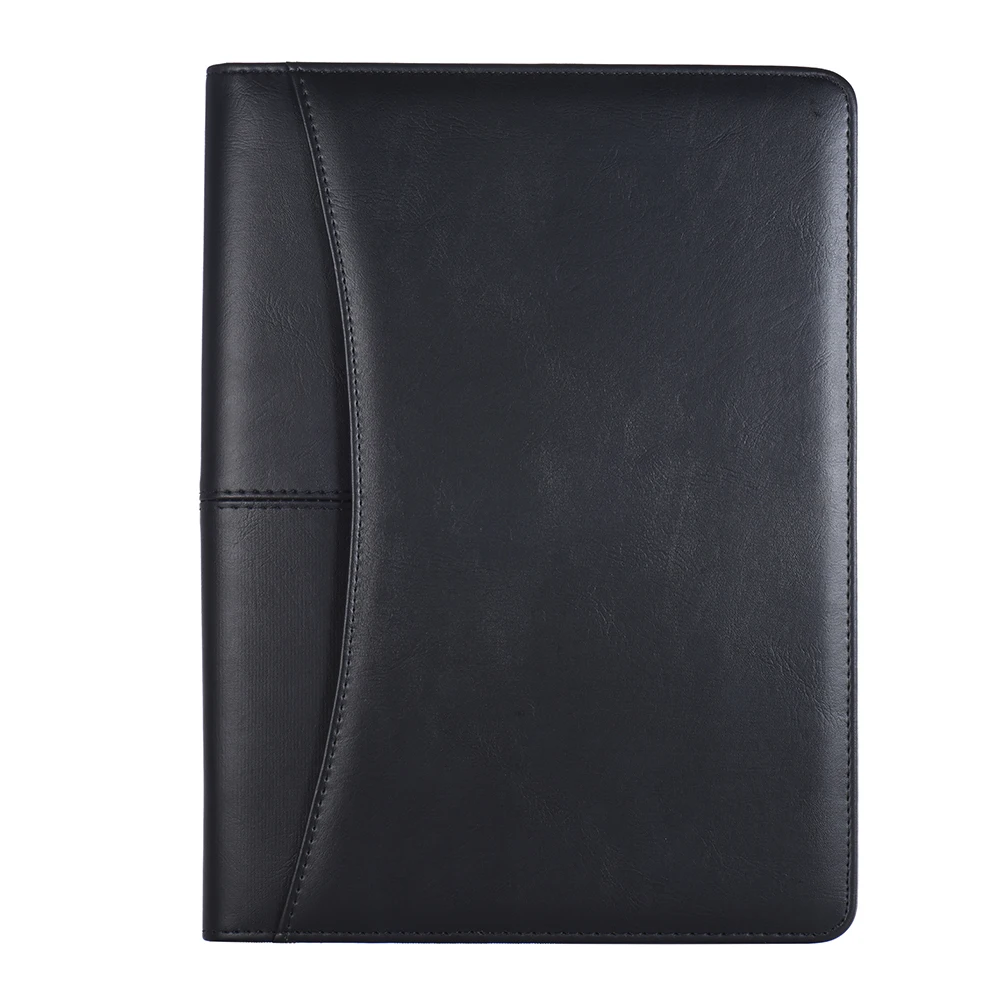 

A4 PU Leather Portfolio Professional Business Padfolio Folder Document Case with Calculator Card Holder Memo Note Writing Pad