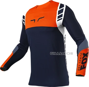 

Delicate Fox 2021 Men's Flexair Mach Jersey Motocross Racing Off Road Dirtbike Cycling ATV MTB DH Shirt Black Yellow