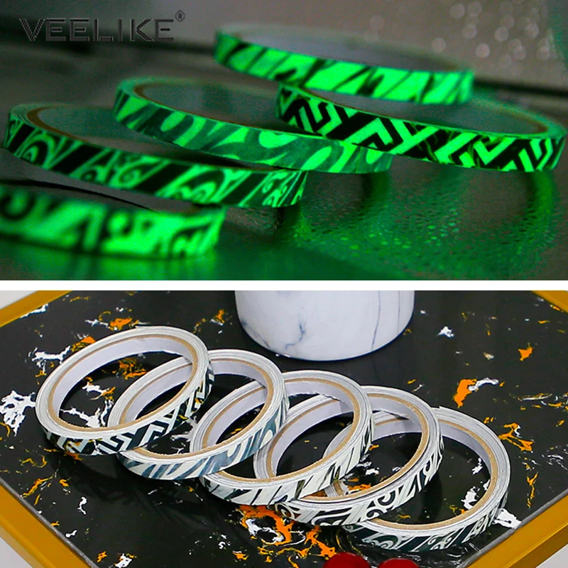 

3M Thicken Self-adhesive Luminous Tape Waterproof Simulation Tile Line Stickers Home Decor Beautify Lighted Small Sticker Films