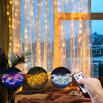

Christmas Curtain Lights Garland New Year 2021 Christmas Decorations for Home Christmas Tree Ornaments Xmas Gifts Navidad 2020