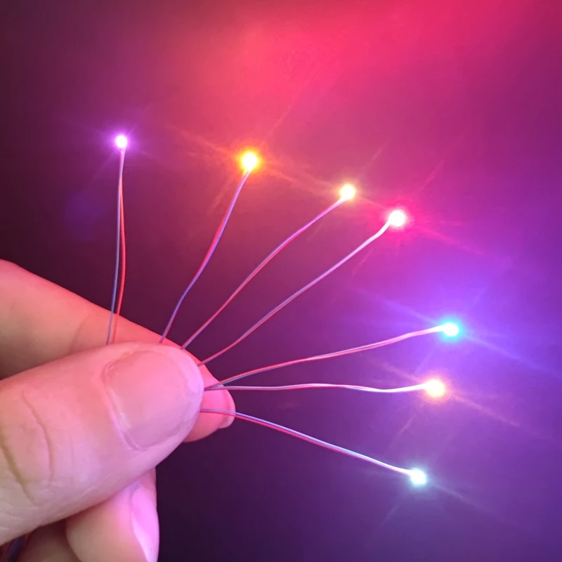 5PCS Pre-wired #0402 Smd Leds 3v 10 Colors 30cm Connection Wires,hobby Model Kit Railroad/Railway/Starship/Gundam Lighting