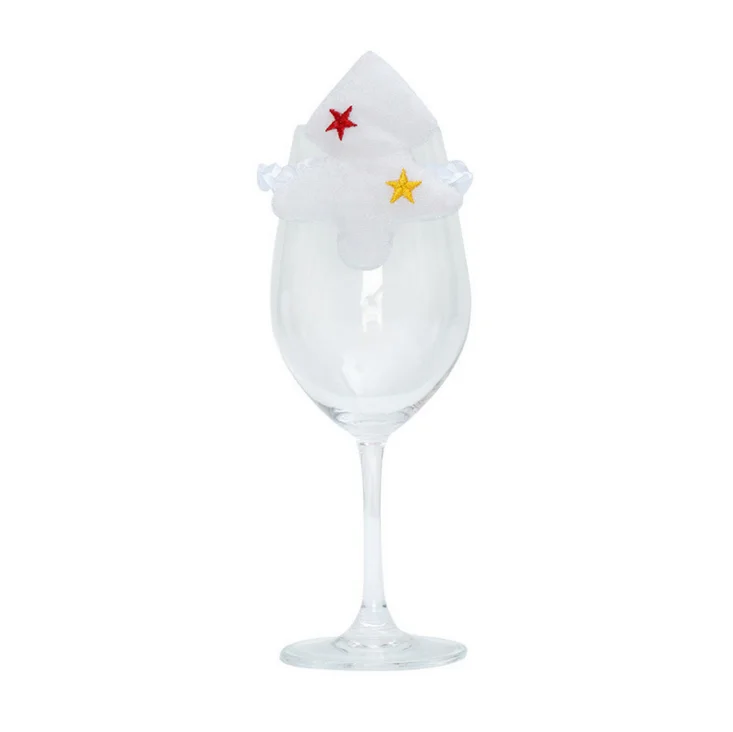 5pc White 5 шт., Рождественская елка, крышка для вина, Набор бокалов для вина, Обложка для фестиваля, вечерние украшения для рождества, домашний декор, реквизит - Цвет: 5pc White