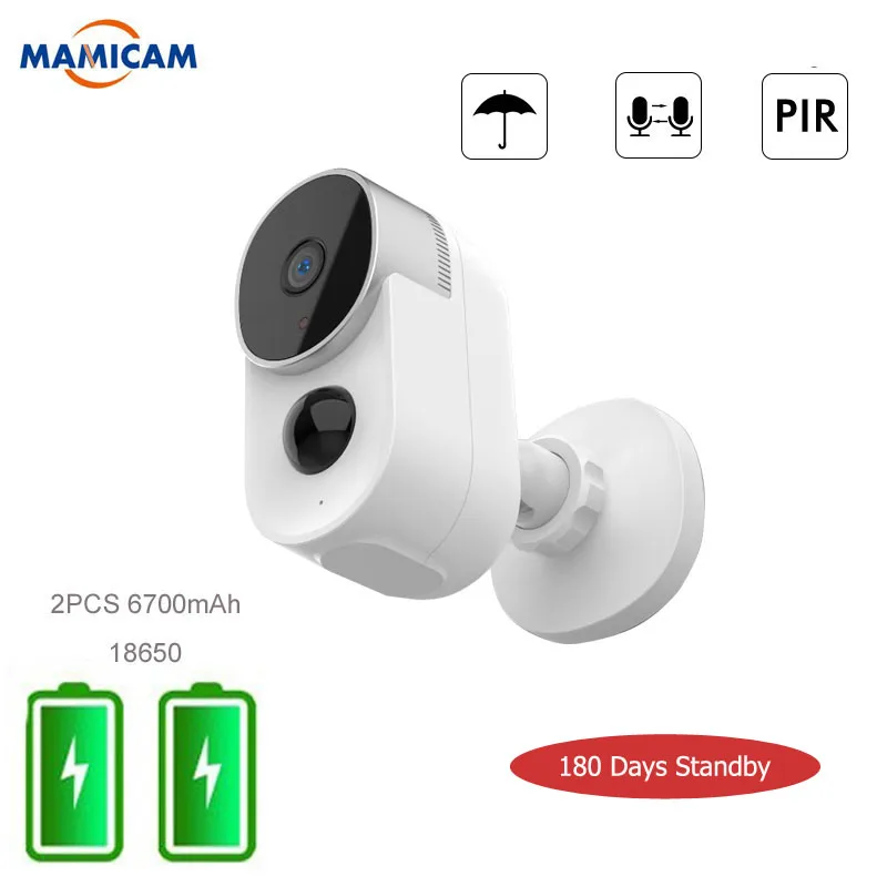 Sem fio recarregável alimentado por bateria wifi câmera 1080p 2mp hd ao ar livre de segurança em casa ip cam à prova dwaterproof água portátil 6 meses à espera