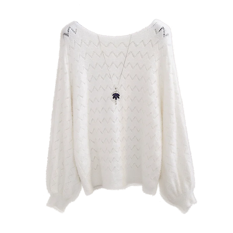 

2019 New Women Sweaters Pullovers Spring Autumn Korean Hollow Sweaters Womens Loose Knitted Sweater Female O-neck Pullover Tops