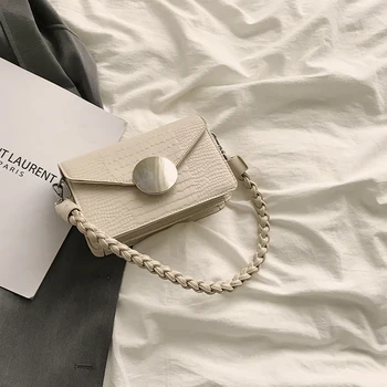 

Women's Handbag Female 2020 New Fashion PU Leather Hand-woven Armpit Bag Retro Small Shoulder Bag Messenger Bag Sac A Main