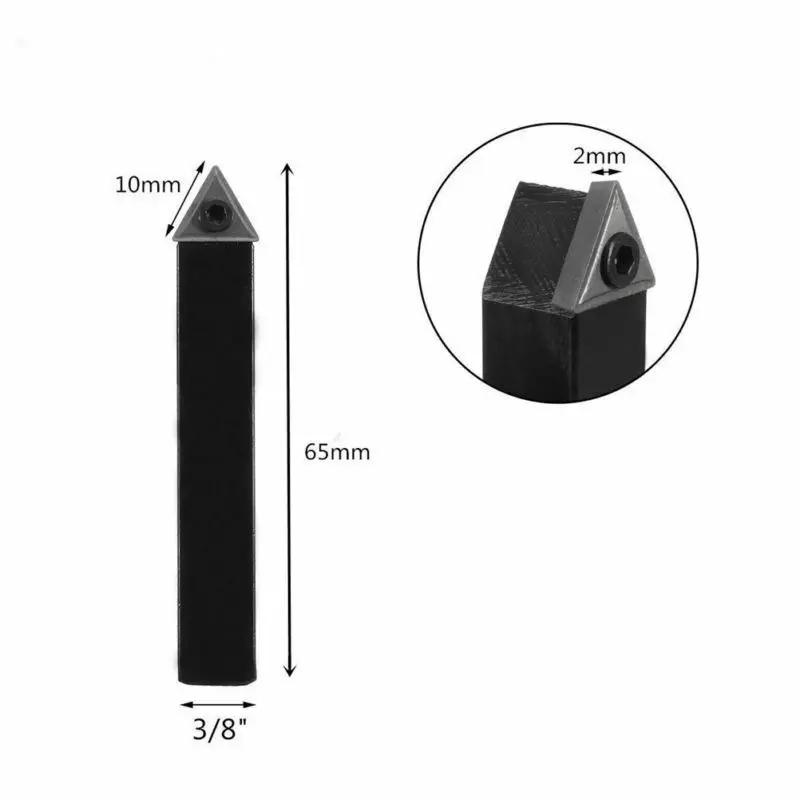

5pcs Turning Tool holder Indexable Carbide Tipped Lathe Cutting 10mm Boring