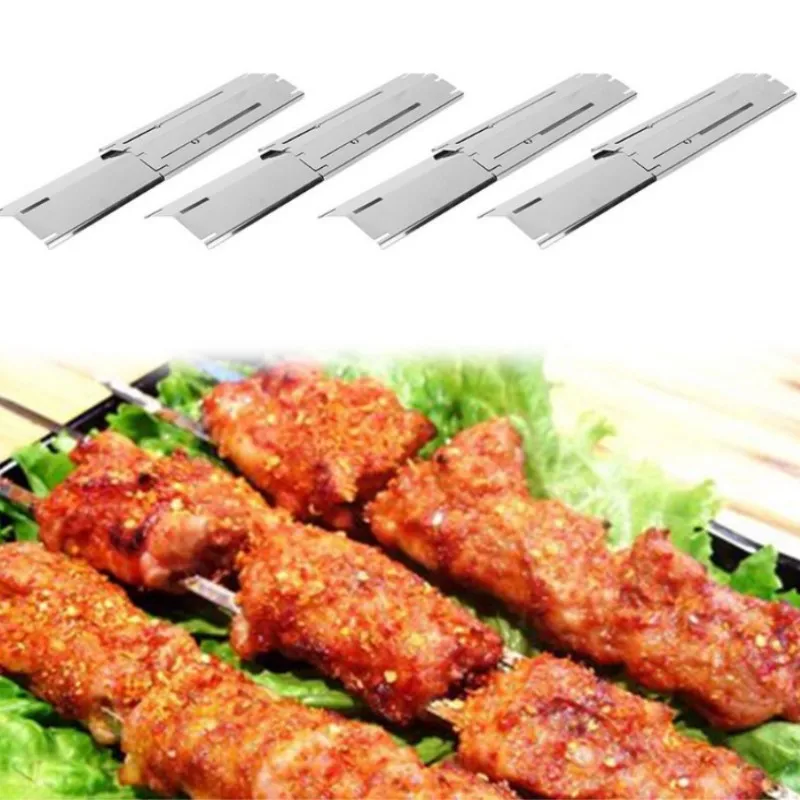 4pcs Universal BBQ Straight Pipe Barbecue Grill Tube Burners Stainless Steel Gas Grill Parts Replacement Outdoor Picnic Grilling