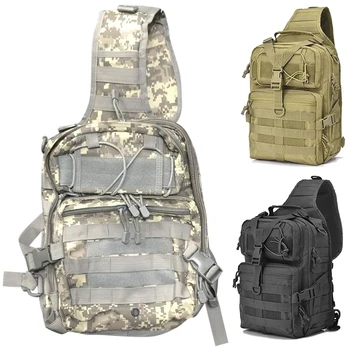 

Men Tactical Chest Backpack Large Capacity Military Sling Camouflage Daypack Sports Bicycle Travel Shoulder Waist Bag
