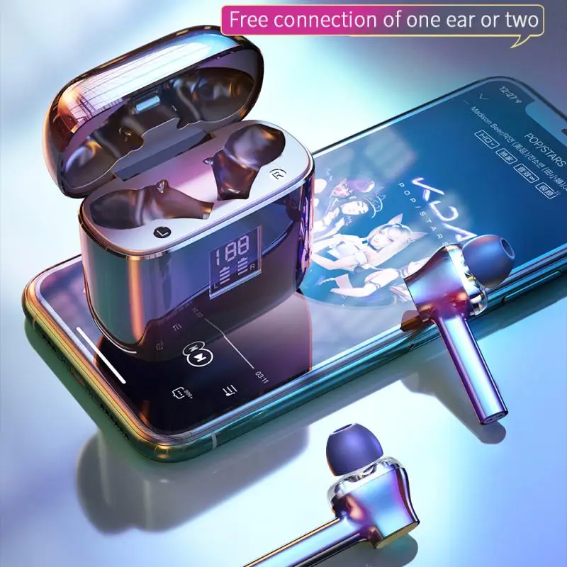 2020 True TWS Wireless Bluetooth 5 0 Earphone Headphones Mini Cordless Headset In Ear True Wireless Earbuds For iPhone