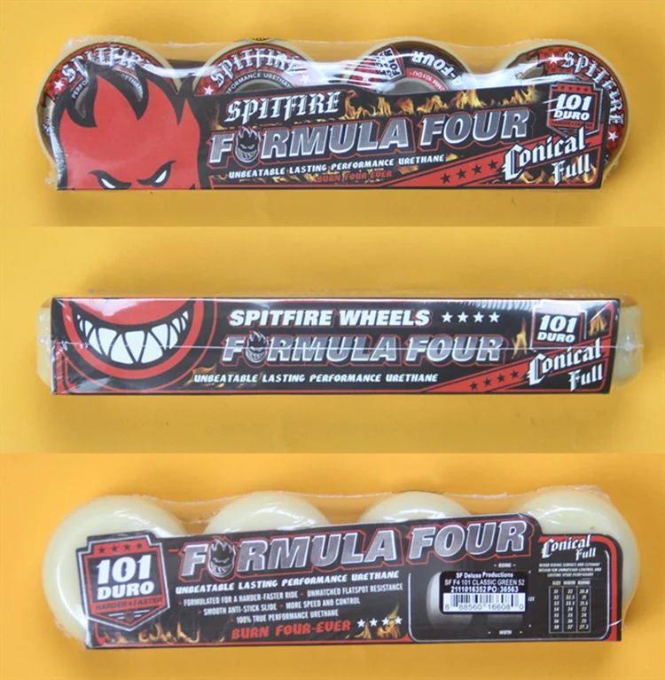 Original Spitfire F4 Wheels Professional Action Skateboard  Wheel With High Hardness And Elasticity101DU53MM 4pcs/Set