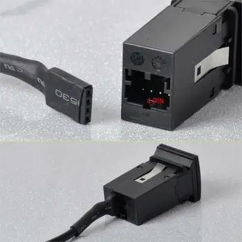 

Car Cable For Golf GLI R ​AUX Connector Wire Adapter 4-pin Black Plastic