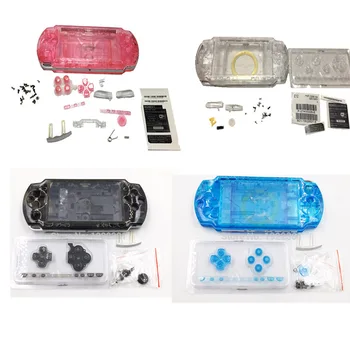 

Clear Color Full Set Housing Shell for PSP 2000 PSP2000 Game Console replacement Full Housing Shell Cover Case with Buttons Kit