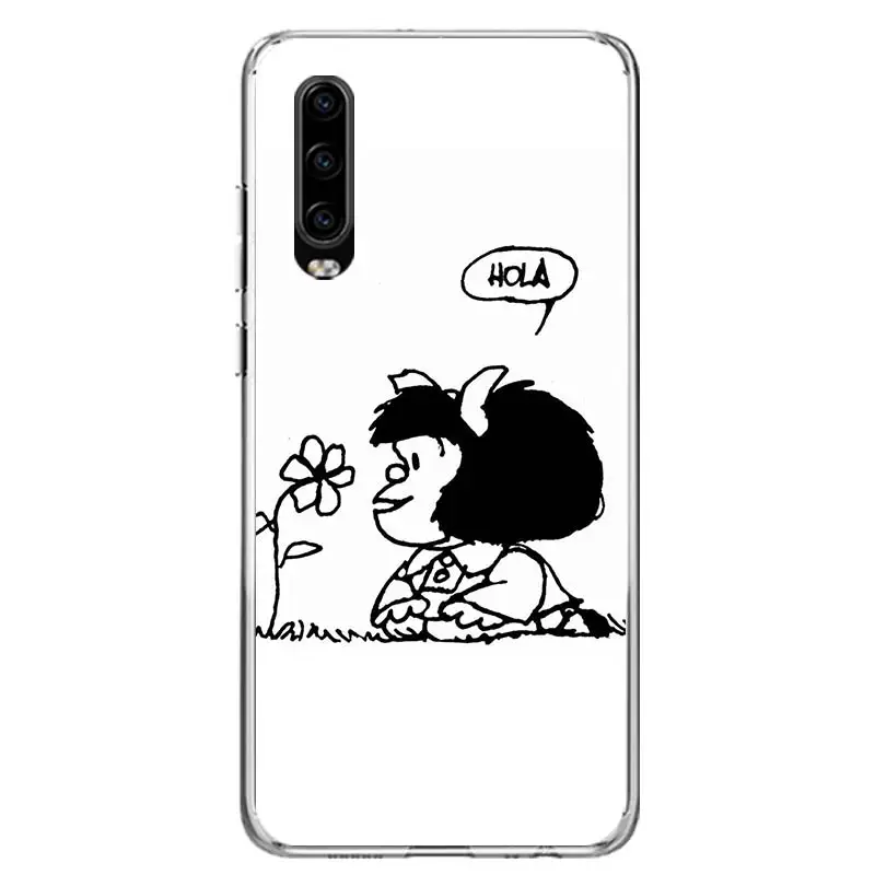 Mafalda Phone Case For Huawei P50 Pro P40 P30 Lite P20 P10 Coque Mate 10 Lite 20 30 Pro 40 Cover Capa Shell Mafalda Phone Case For Huawei P50 Pro P40 P30 Lite P20 P10 Coque Mate 10 Lite 20 30 Pro 40 Cover Capa Shell