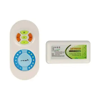 

LEDLUX CL8702 2 channel Controller Led Dimmer CCT Color Temperature Adjustable Led Controller RF remote Controller 12V-24V 12A