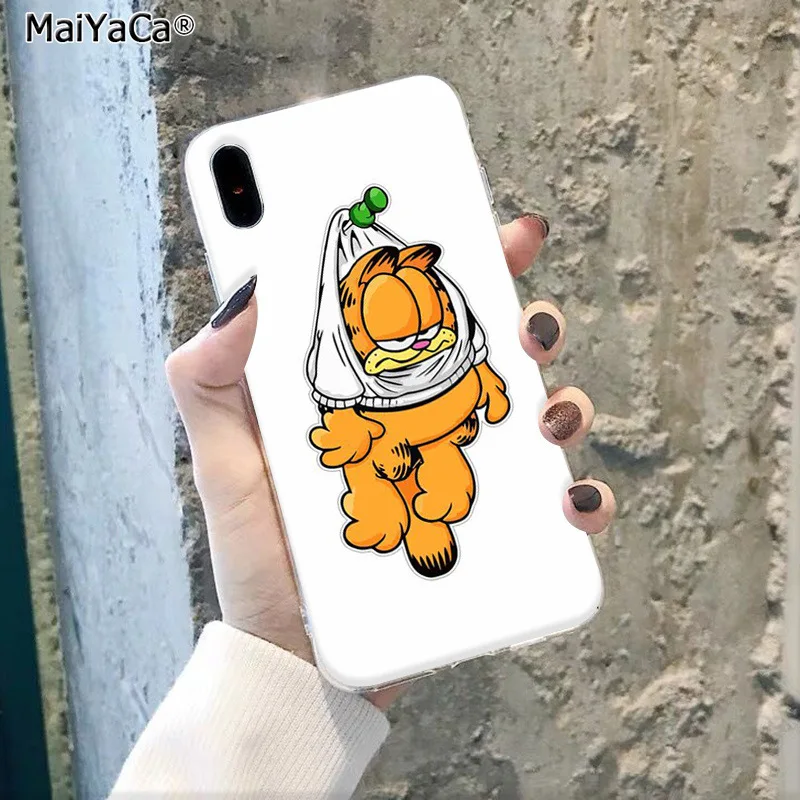 MaiYaCa adorable animal Garfield DIY Luxury phone Case for Apple iphone 11 pro 8 7 66S Plus X XS MAX 5S SE XR Mobile Cover