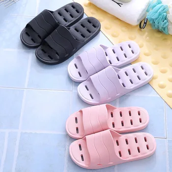 

2020 Family Bathroom Slippers Home Indoor Non-slip Unisex Solid Soft Bottom YB090M21