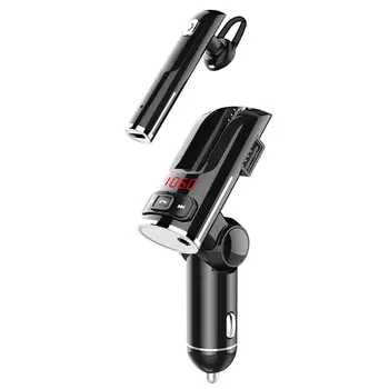 

Car Bluetooth Headset Bluetooth Receiver FM Transmitter Car Kit Wireless Handsfree Speaker Headphone