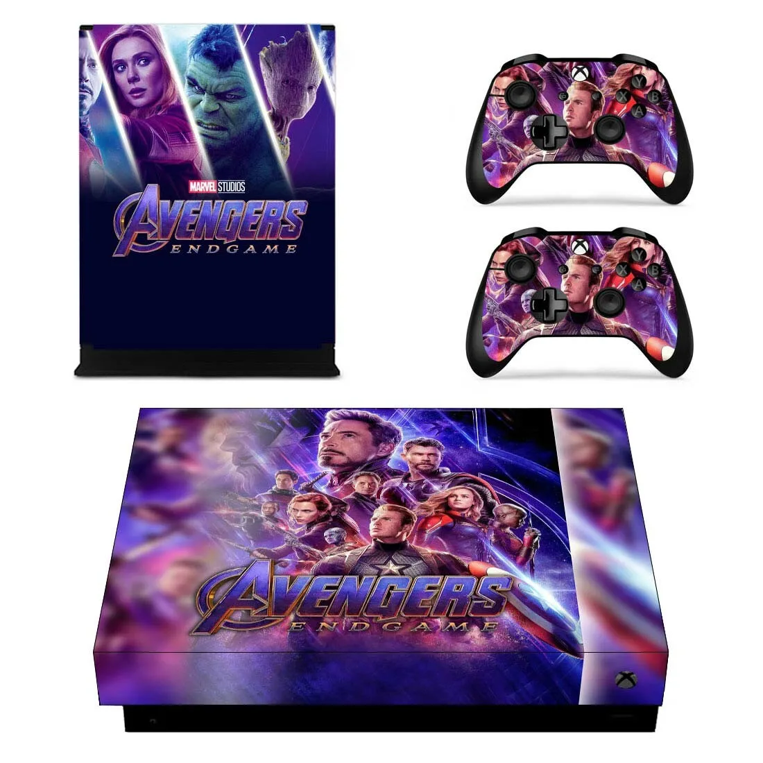 Мстители Endgame полное покрытие для игры кожная консоль и наклейка на контроллер для Xbox One X консоль+ наклейка для контроллера