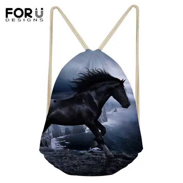 FORUDESIGNS/Модная Сумка для путешествий с рисунком белой лошади; рюкзак для путешествий с изображением животных из мультфильмов; рюкзак для девочек - Цвет: CDWX3722Z3