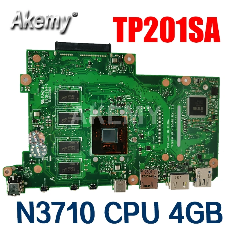 Akemy New! TP201SA оригинальная материнская плата для ASUS Flip VivoBook TP201 TP201S ноутбука w/ N3710 CPU 4
