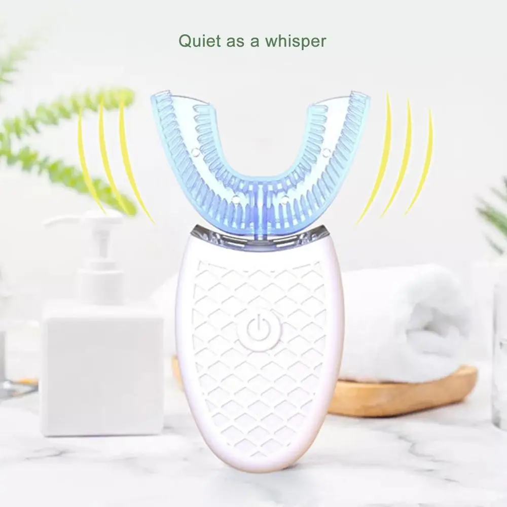 

360 Degree Automatic Whitening Toothbrush U-Type Electric Toothbrush Automatic Electric Ultrasonic Vibration Toothbrush