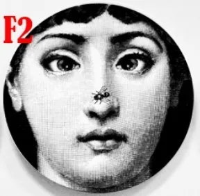 8 дюймов в скандинавском стиле Milan rosenthal Piero fornasetti керамические тарелки иллюстрации подвесные блюда образец комнаты украшения дома отеля - Цвет: 2