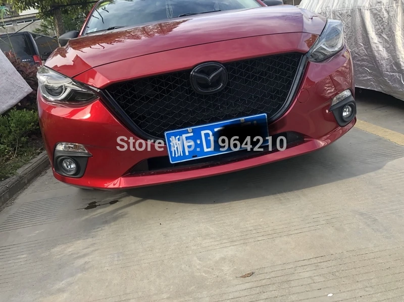 Для Mazda 3 Axela ABS Пластик решетка изменить передней верхней решетки бампер передний центральный решетки радиатора автомобильные аксессуары