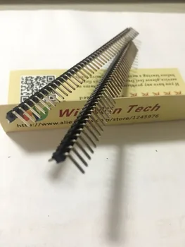 

100pcs 1*40pin 2.54mm Right Angle Single Row Pin Header 90 degrees Hot sale 1x40 Pin 2.54mm