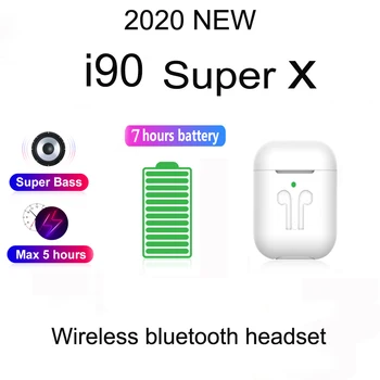 

2020 new i90 Super X wireless Bluetooth headset for Apple, Android, Samsung, Xiaomi, Huawei PK i7 V8 i9 i11 i12 i14 tws i18 i30