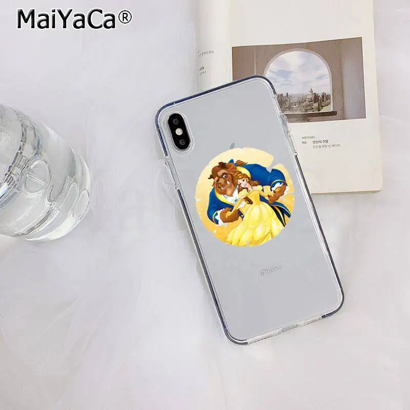 MaiYaCa beauty Beast Rose Princess прозрачный мягкий чехол для телефона для iPhone 11 pro XS MAX 8 7 6 6S Plus X 5 5S SE XR