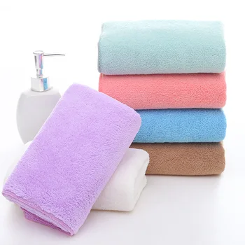 

Vacclo Warp Knitted Polyester Velvet Towel Water Absorbent Quick-drying Bathroom Cleaning Soft Facial Body Towel for Adults