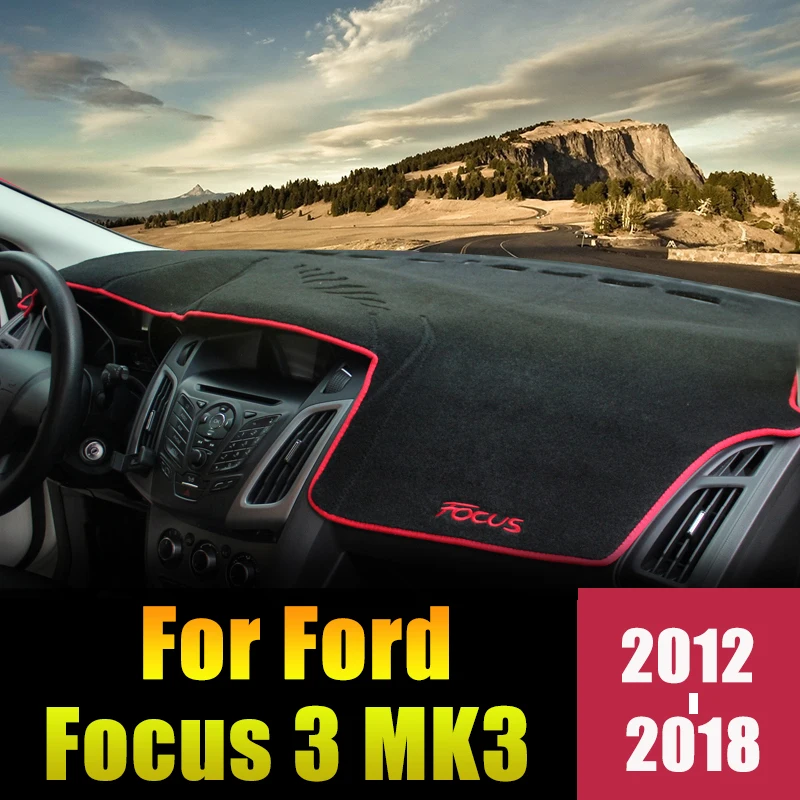 Для Ford Focus 2012 2013 LHD приборной панели автомобиля крышка коврики Избегайте сенсорные панели навес от солнца ковры автомобильные аксессуары