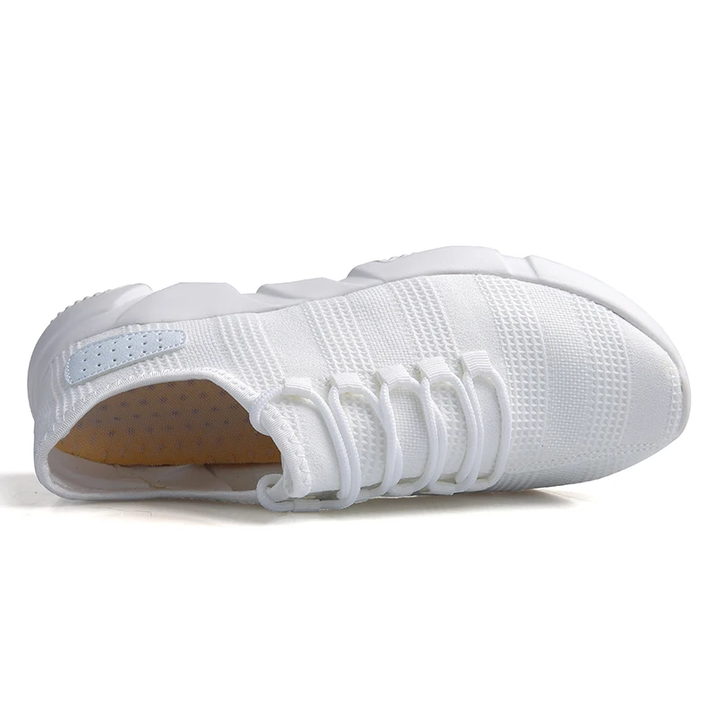 Couple walking shoes fly-woven mesh breathable sneakers comfortable wear-resistant casual lightweight non-slip jogging shoes